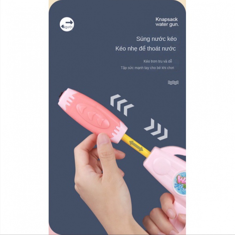 Thông số sản phẩm Súng nước đồ chơi dạng Ba Lô hình thú đấy phong cách: